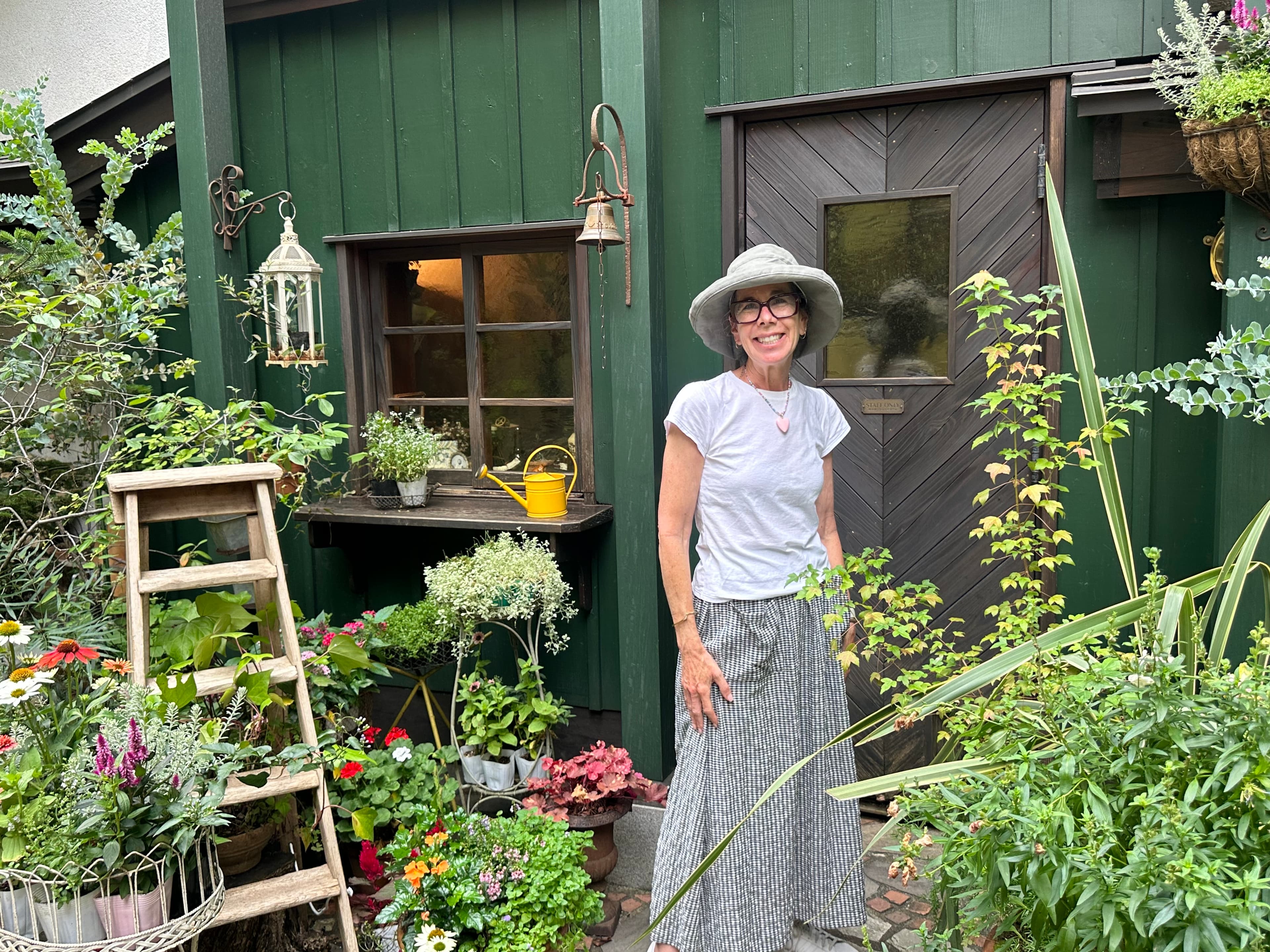 Laura Kandell in Ghibli garden, Japan